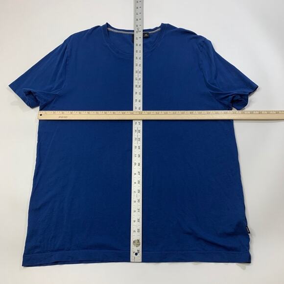 Hugo Boss Shirt Mens 2XL XXL Slim Prussian Blue Cotton Short Sleeve Crew Tee - Picture 5 of 10